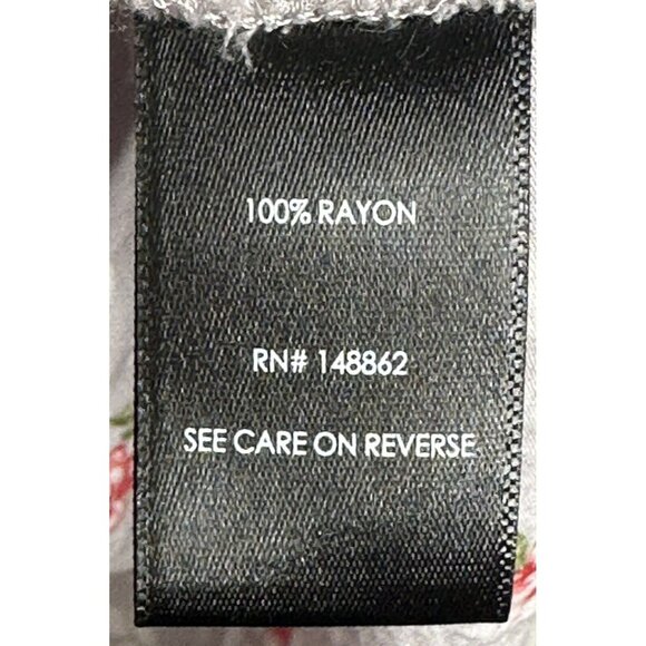 Torrid Womens Blouse Harper Challis Leopard Floral Print Gray Red Size 4 - Picture 7 of 10